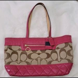 COACH Poppy Signature tote Quilted leather 18676